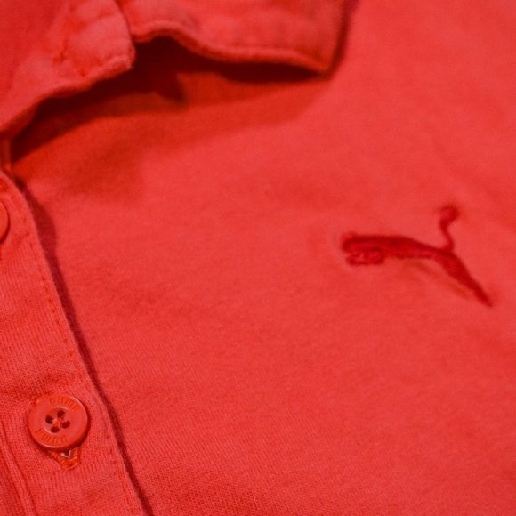 Puma Pink Button-Down S/S Golf Shirt - Picture 3 of 8